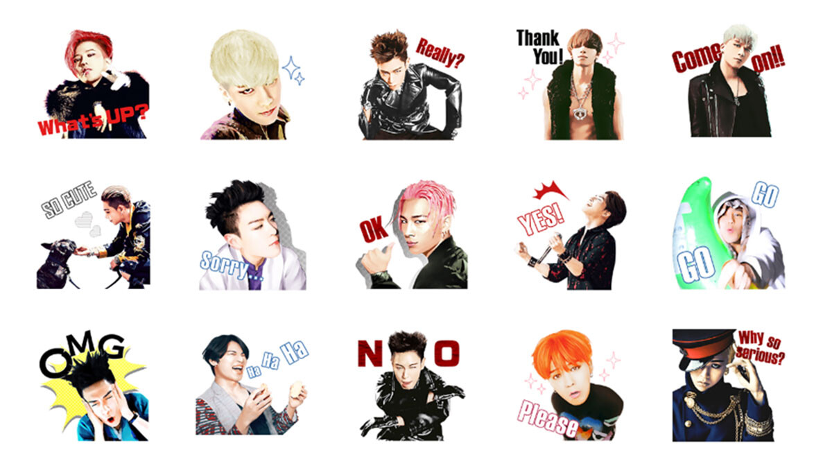 等待終於結束！韓國天團BIGBANG推出LINE貼圖！