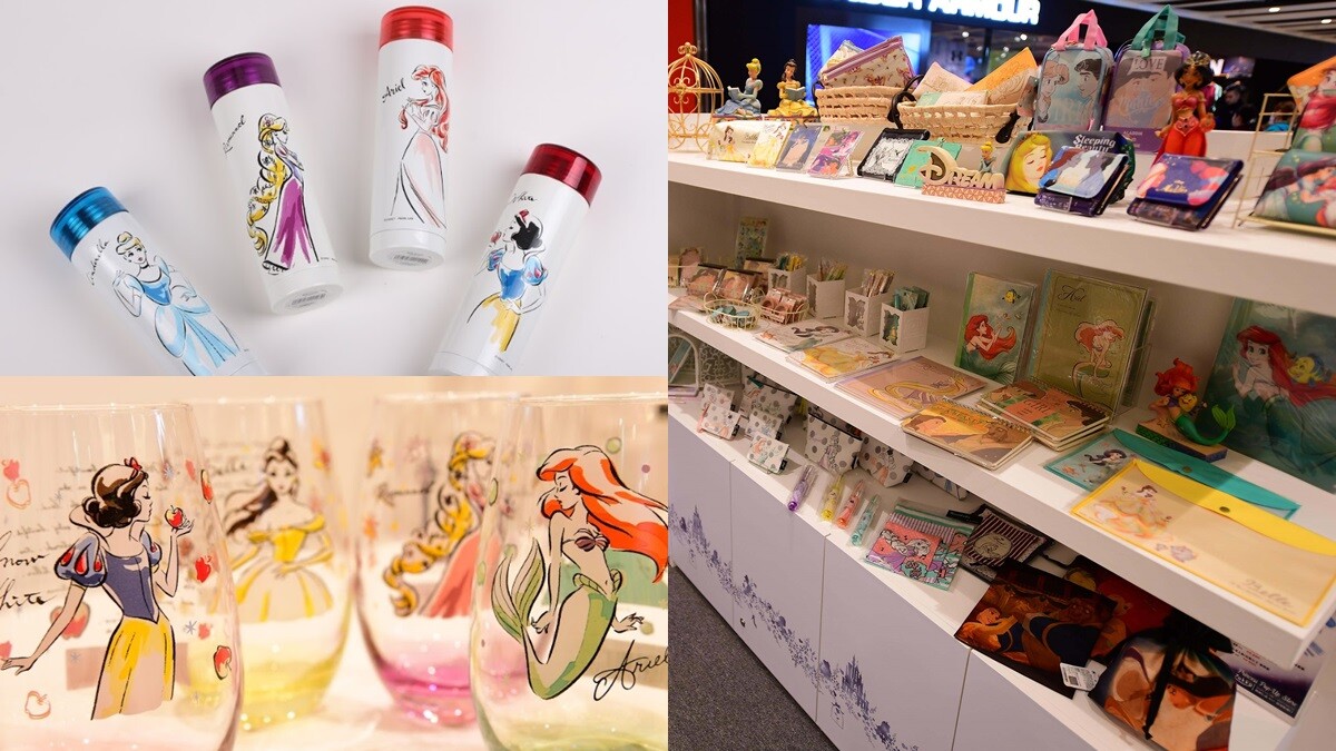 愛麗兒玻璃杯、白雪公主沐浴罐...超過250件商品！全台首間「迪士尼公主快閃店」夢幻登場