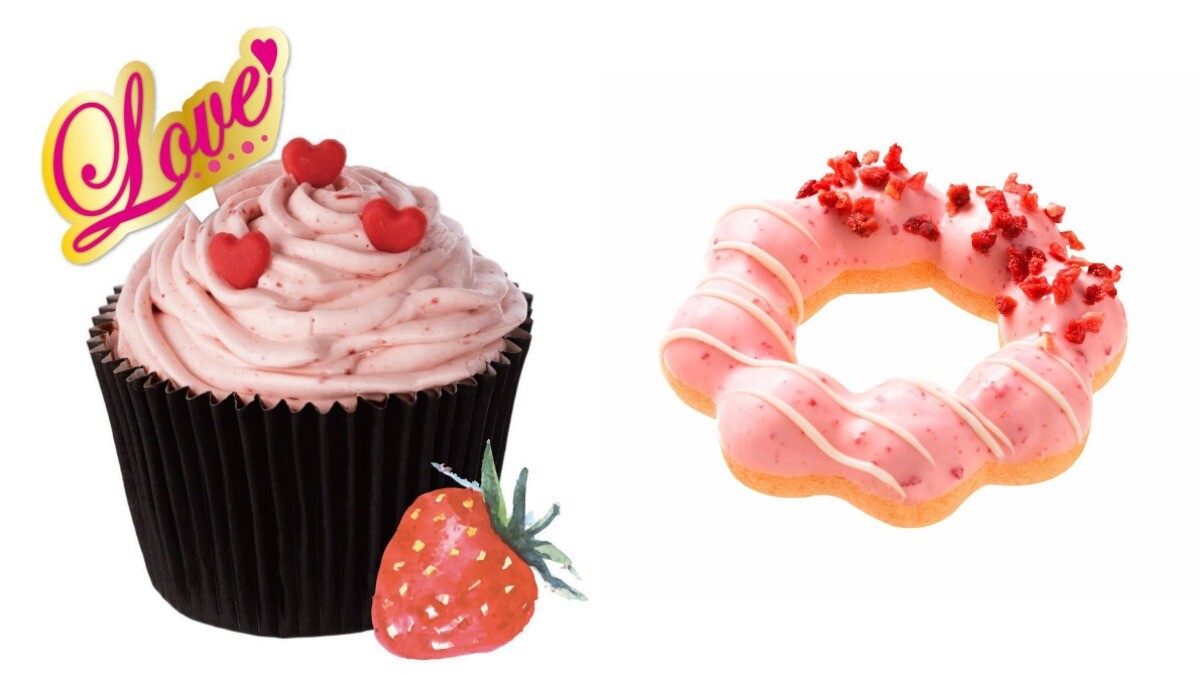 Mister Donut推出草莓全新口味甜甜圈！加碼情人節限定杯子蛋糕