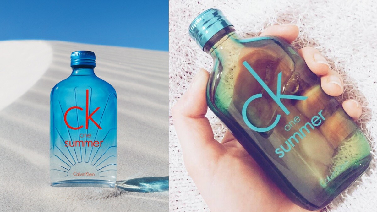 宛如調酒色彩般的淡藍瓶身！ck one summer推出第14支夏日限量版香氛綠洲中性淡香水