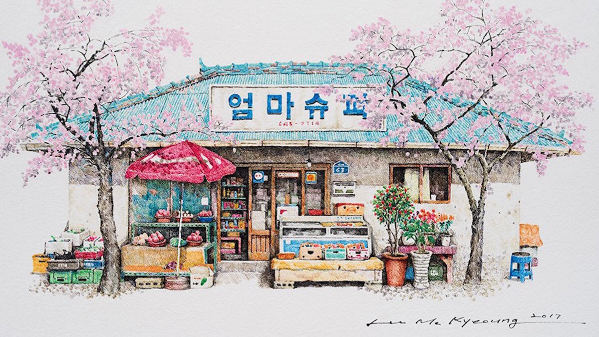重拾兒時點滴！韓國插畫家手繪雜貨店懷舊美好風情