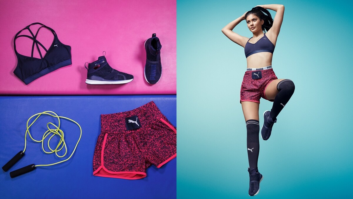 女孩的健身訓練鞋首選！Kylie Jenner時髦詮釋PUMA Fierce絨面高筒靴