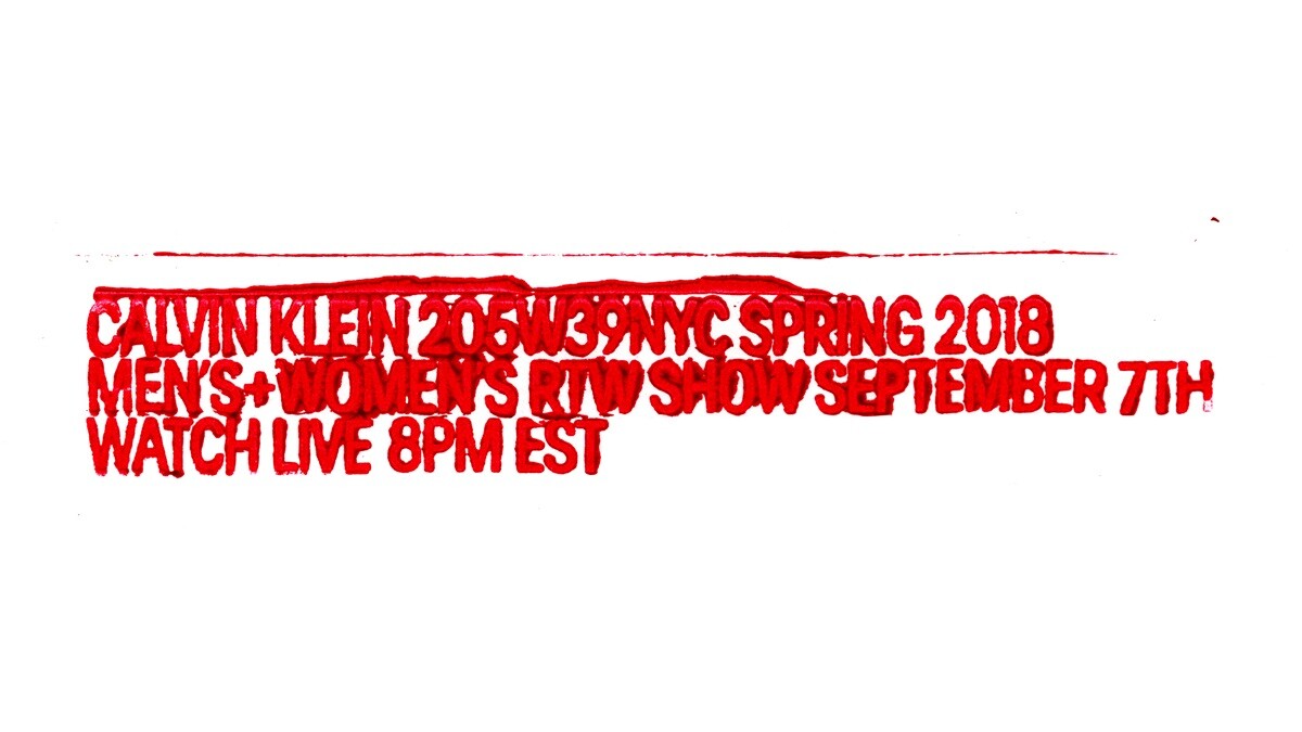 【Live】線上看！Calvin Klein 2018春夏大秀，將在9/8早上8點登場