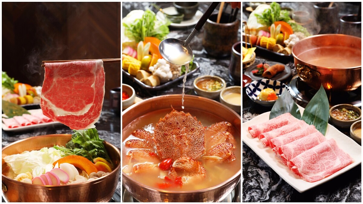 日本三大名蟹活撈現吃 鍋界精品但馬家涮涮鍋 昆布泰式雙湯頭鮮美上桌