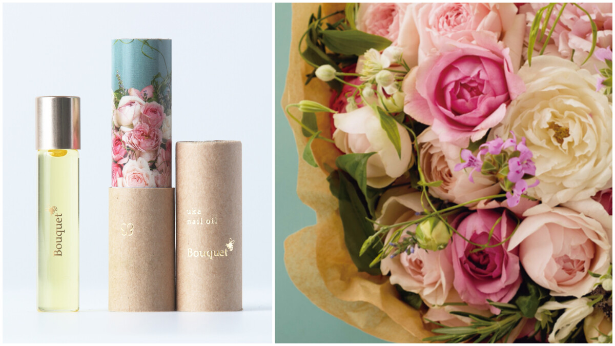 一束綜合玫瑰、橙花、天竺葵、薰衣草的浪漫精油捧花 uka年度限定香氛Bouquet帶給你早春甜美浪漫氣息