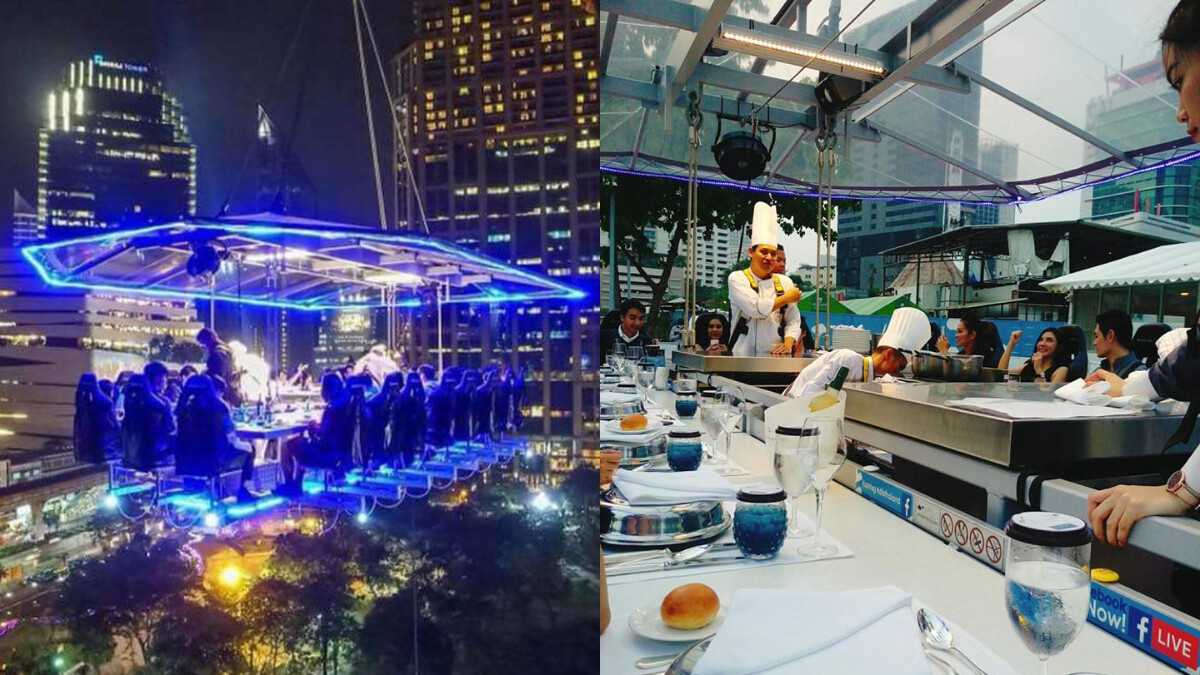  太刺激~泰國曼谷空中餐廳「Dinner In The Sky」，離地50米的高空用餐新體驗！