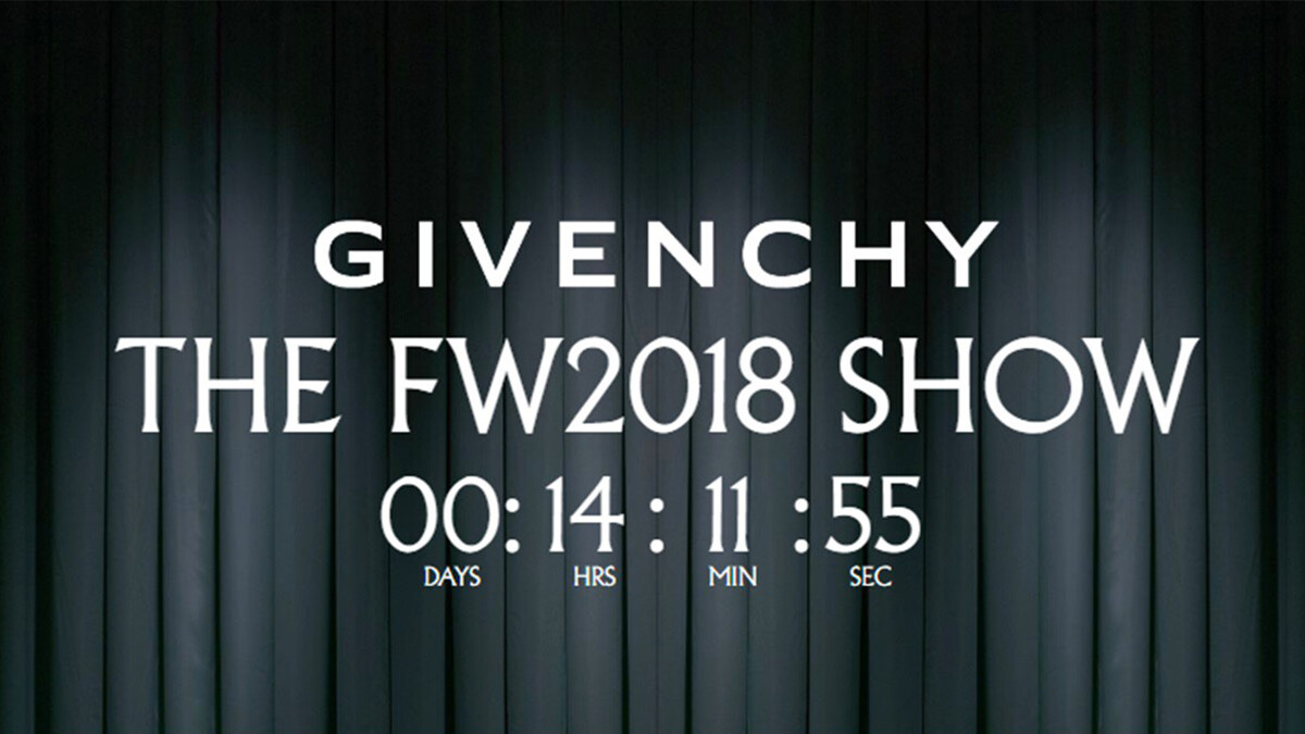 【Live】線上看！GIVENCHY 2018秋冬大秀，將在3/4下午5點登場