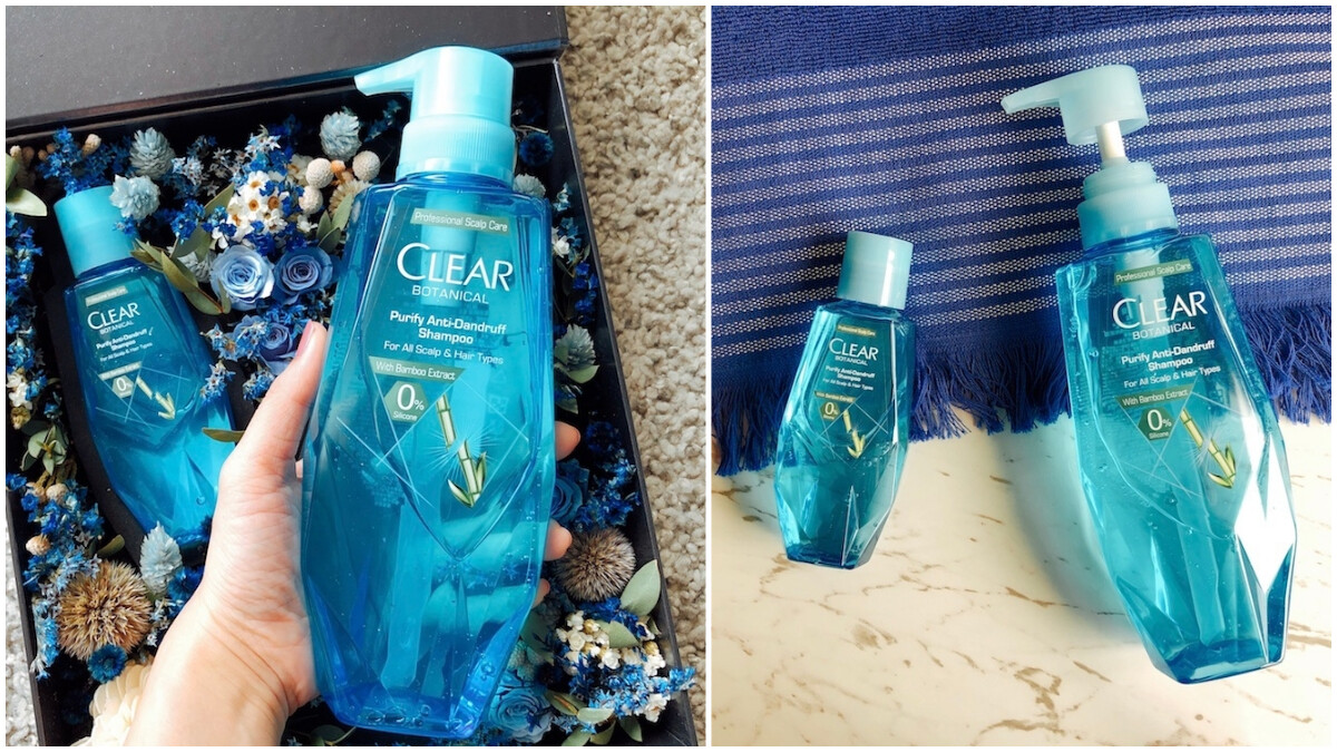 加入香水前中後調的CLEAR淨「鑽石小藍瓶」 洗完頭皮真的超清爽！