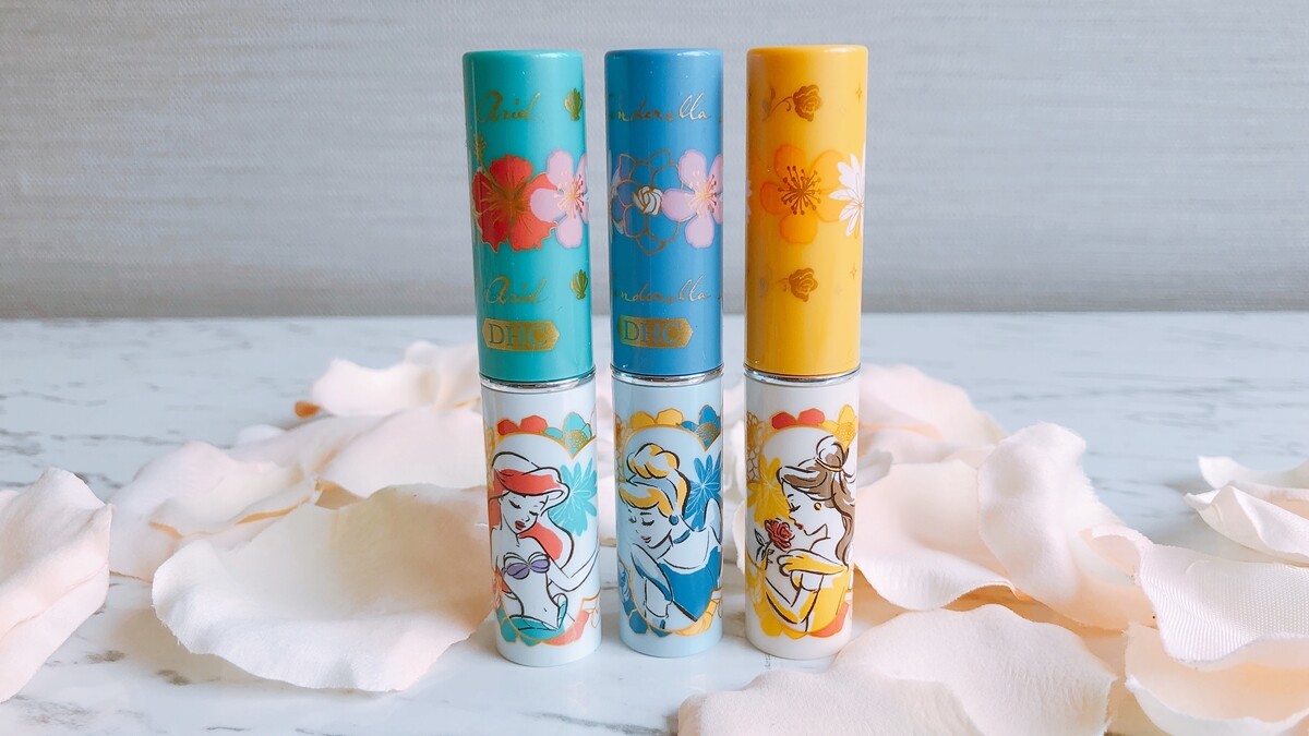 小美人魚、灰姑娘、貝兒，台灣一次推出3款迪士尼公主系列的DHC純欖護唇膏