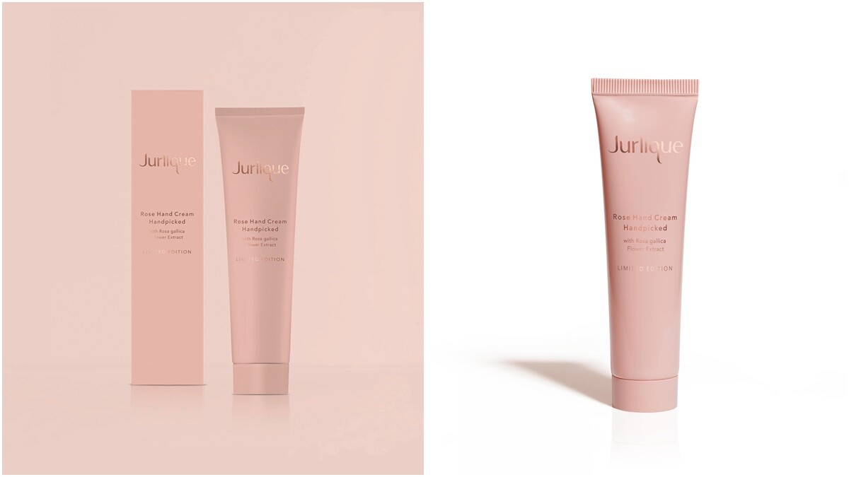 裸粉色+玫瑰燙金的配色太有質感！Jurlique 2018限定版玫瑰護手霜，加入手工摘取的玫瑰水菁萃