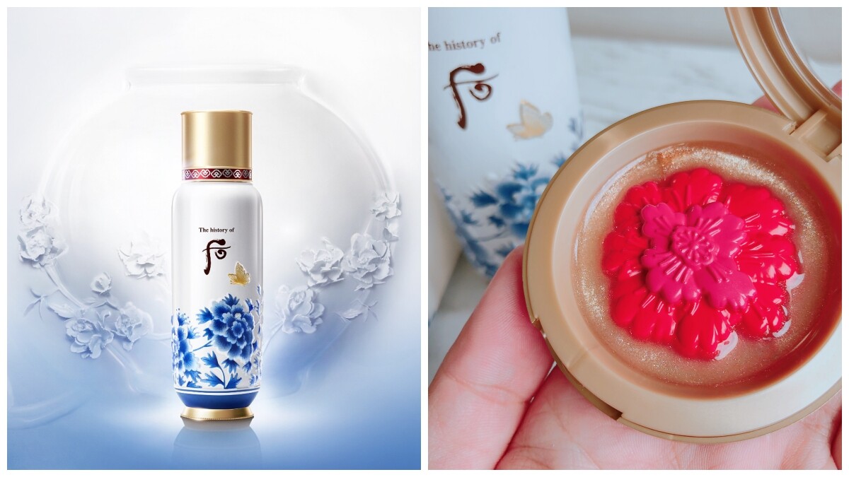 「以白瓷為底，描繪著青色牡丹好優雅」后秘帖循環精華在台灣上市10年，推出藝術品等級的青花白瓷限量禮盒
