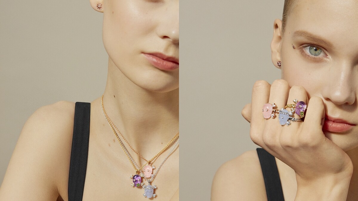 粉紅石英、紫水晶與藍玉瓍，三種寶石各有不同涵義，Dior「Tête de Mort永生骷顱」珠寶系列2018年新款酷萌上市！