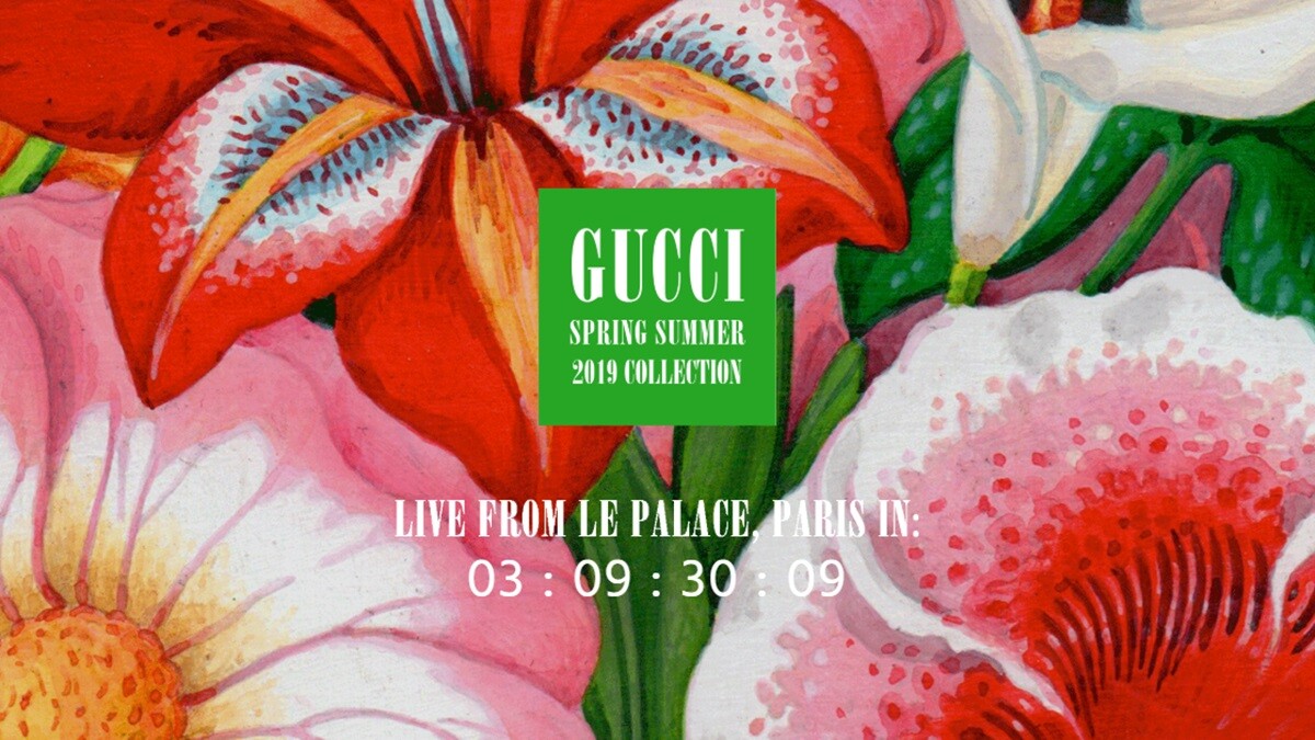 【Live】線上看！Gucci 2019春夏時裝大秀，將在9/25凌晨1點半登場