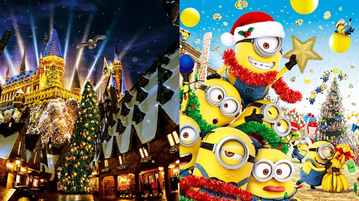 霍格華茲魔法秀、小小兵黃色聖誕節、雪花派對…日本環球影城聖誕節、跨年必玩活動總整理！