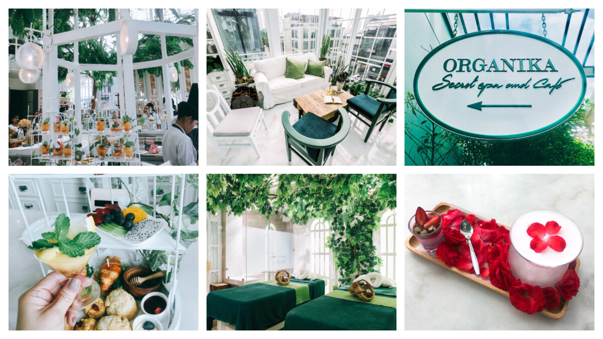 來曼谷玩必打卡網紅玻璃屋Organika Café 彷彿置身在滿滿扶疏植萃的白色溫室裡 透著無敵美肌自然光，怎麼拍都神美！