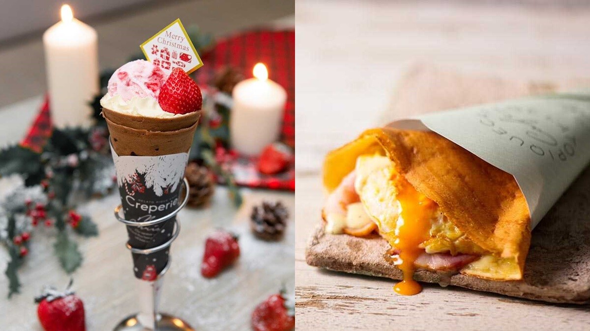 今年聖誕一定要來一支！gelato pique café推出夢幻粉色系「草莓卡士達冰淇淋可麗餅」