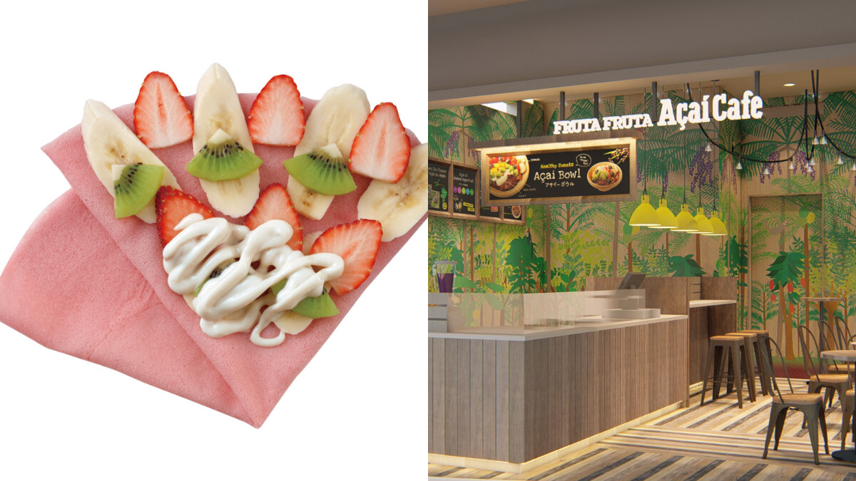 想吃粉紅可麗餅！日本FRUTA FRUTA Açaí Cafe海外一號店進駐微風南山，打造巴西莓全素可麗餅、繽紛果泥