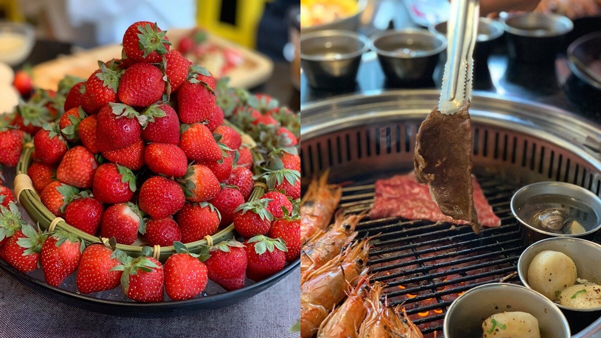 超浮誇的草莓巨塔來了！熊一頂級燒肉推出大湖草莓吃到飽、澳洲和牛免費升級