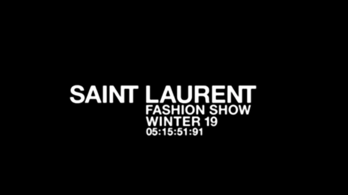 【Live】線上看！SAINT LAURENT 2019秋冬時裝大秀，將在2/27凌晨3點登場