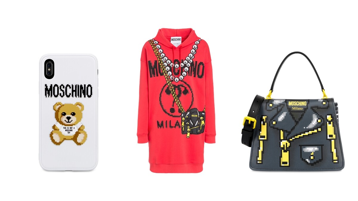 呼叫電玩「模擬市民」的粉絲！Moschino聯名系列打造馬賽克時髦手機殼、T-shirt