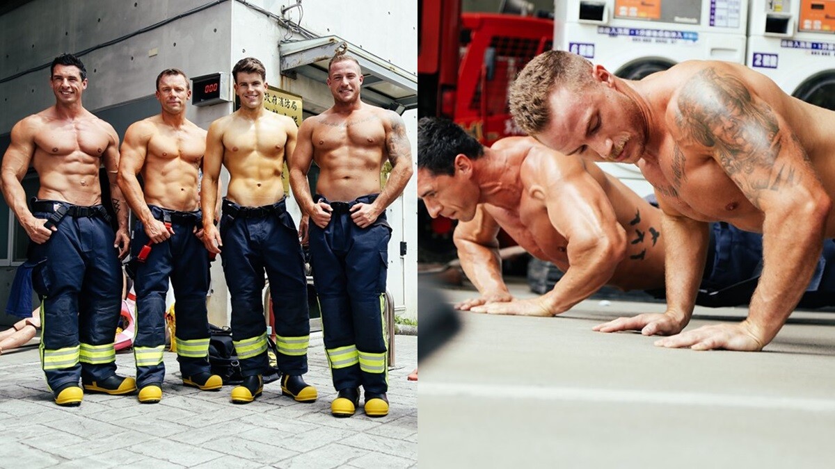 超養眼消防猛男來了！台灣、澳洲消防鮮肉合體拍2020月曆，肌肉身材一字排開實在太犯規