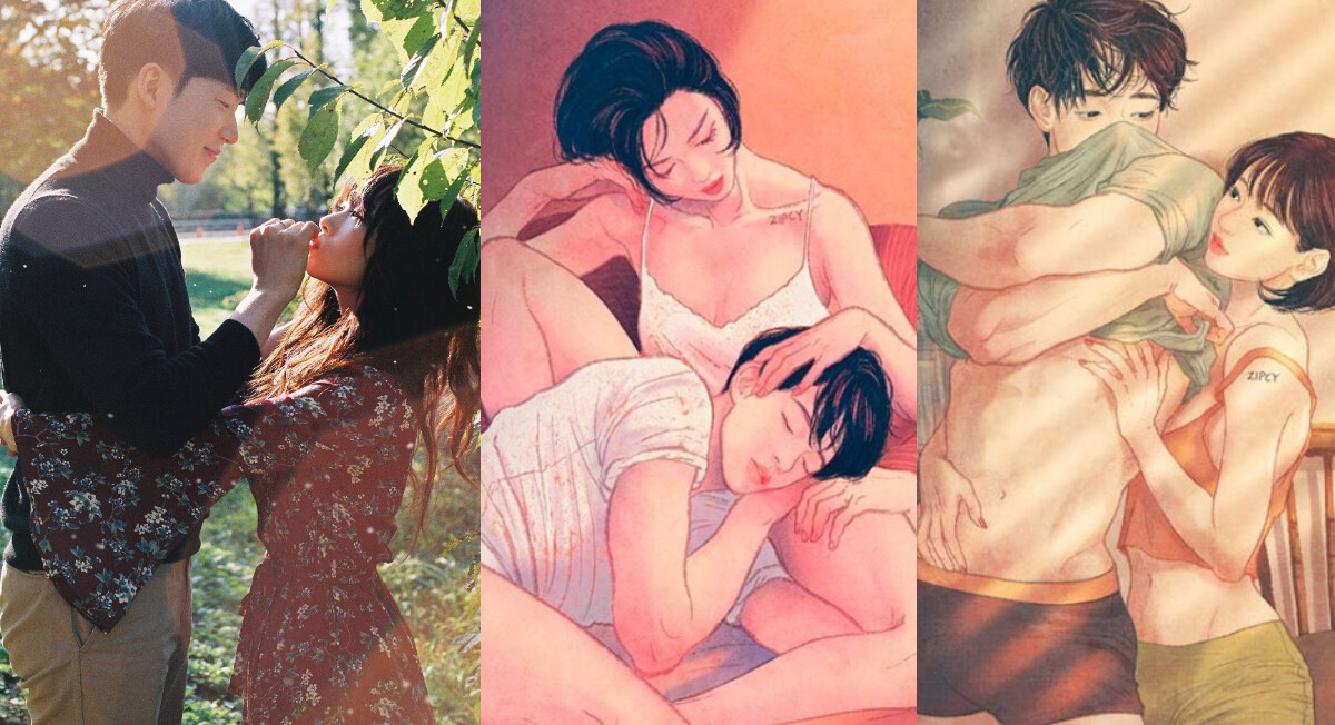 太美了！輕輕感受戀人的體溫，韓國美女藝術家「Zipcy 池世恩」，觸動情慾末梢的絕美插畫！