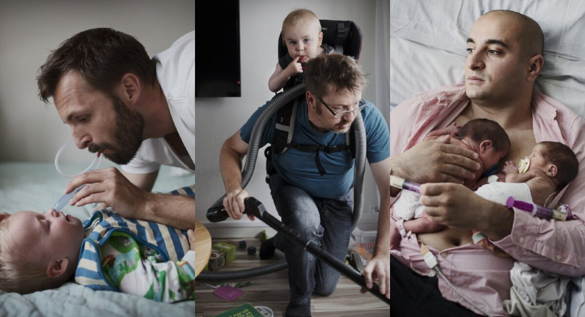 孩子的媽快來救救我！瑞典攝影師拍下男人們的育嬰辛酸！