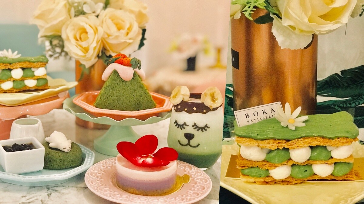 【民生社區美食】BOKA推出限量「抹茶全餐」抹茶控不能錯過，必吃草莓富士山、抹茶千層派……
