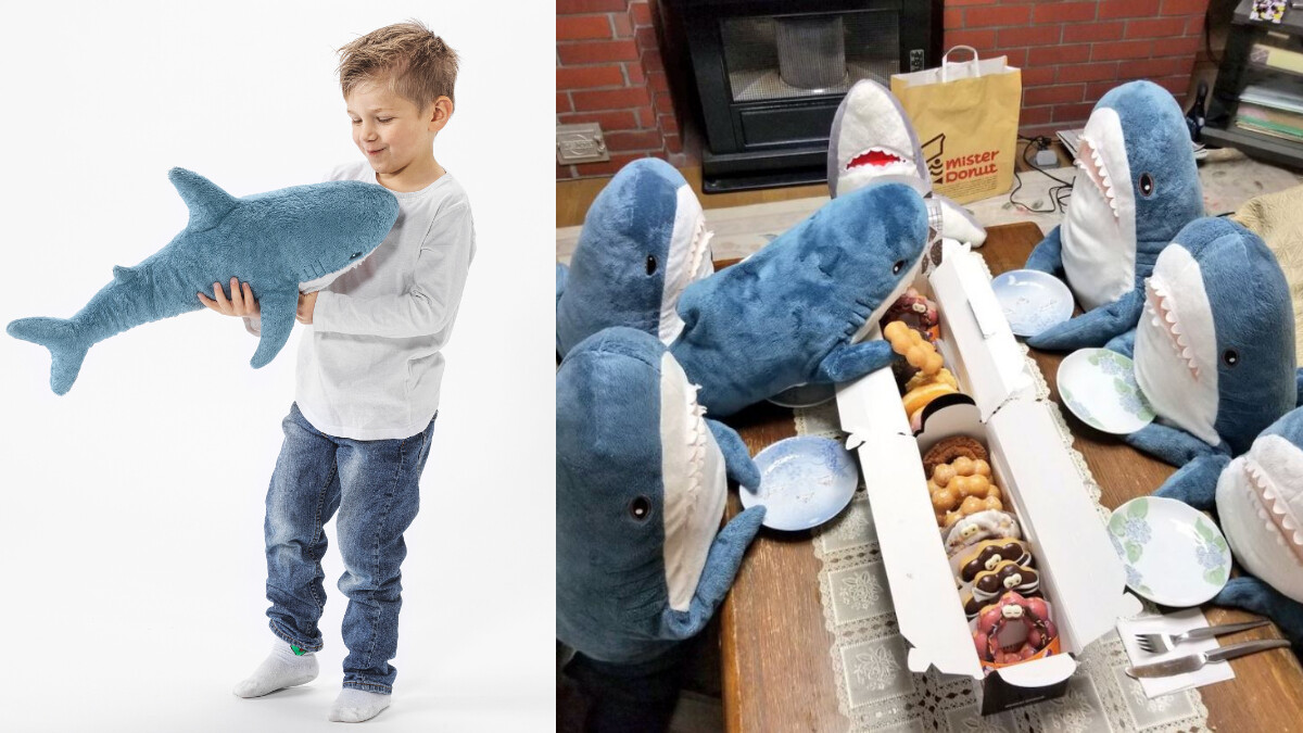 IKEA超人氣鯊魚變小隻了！全新推出55公分迷你Baby Shark，萌翻網友立馬購入組成「鯊鯊家族」~