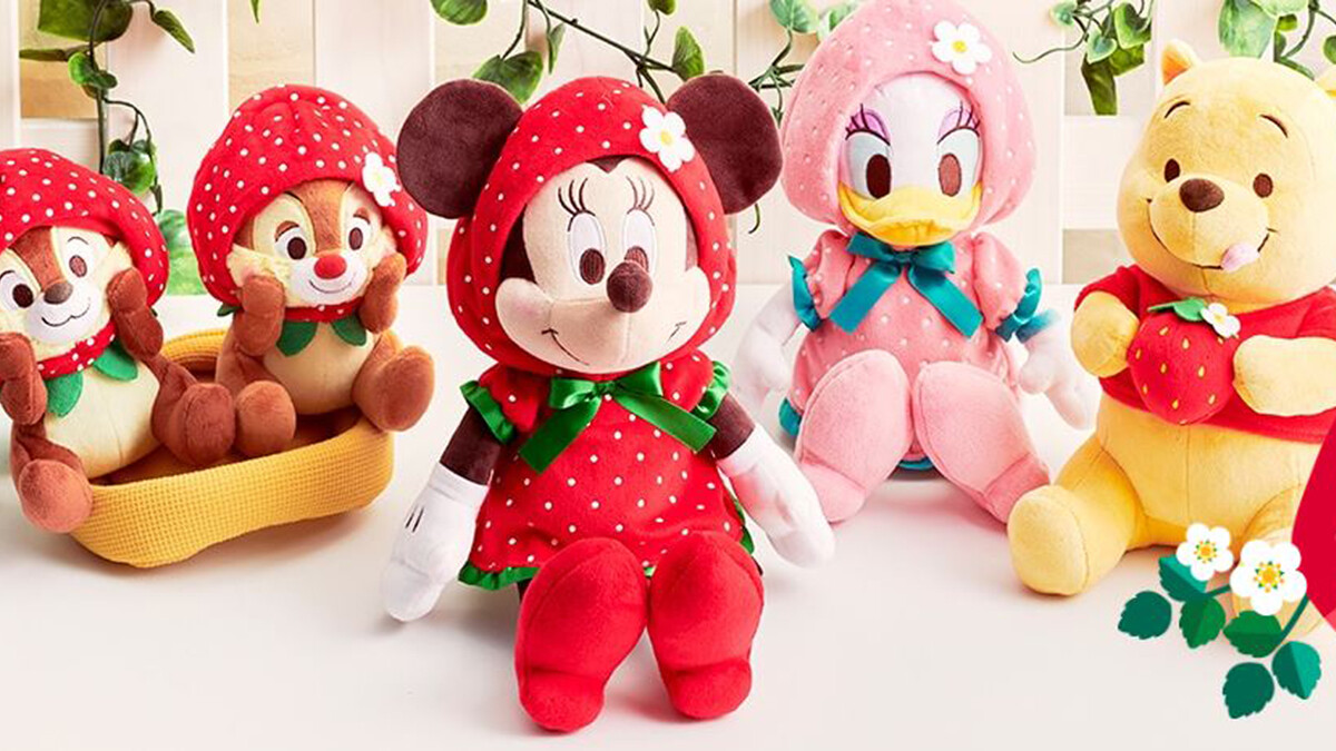 迪士尼草莓季來了！米妮、奇奇蒂蒂穿上「草莓裝」超萌登場，小熊維尼不吃蜂蜜改吃草莓