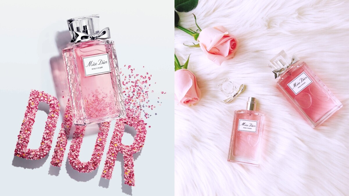 Dior迪奧2020年全新「Miss Dior漫舞玫瑰淡香水」，玫瑰、柑橘、白麝香交織，是讓人怦然心動的玫瑰花海香氣啊 