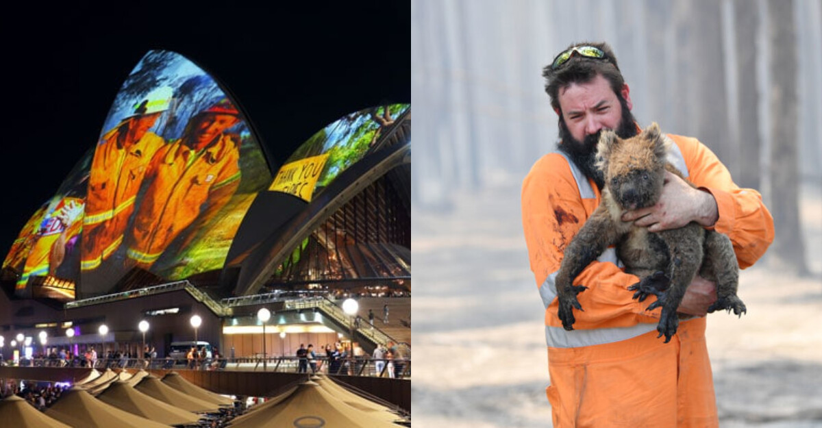 澳洲大火28位消防員殉職！雪梨歌劇院屋頂投影感念英雄偉大付出！