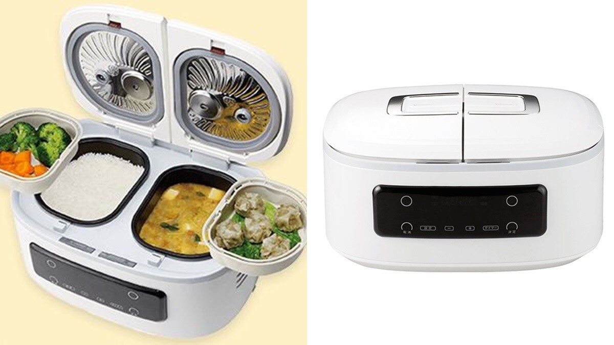 懶人煮飯神器！日本推「自動調理鍋」一次煮白飯、菜色共4道料理的智能飯鍋