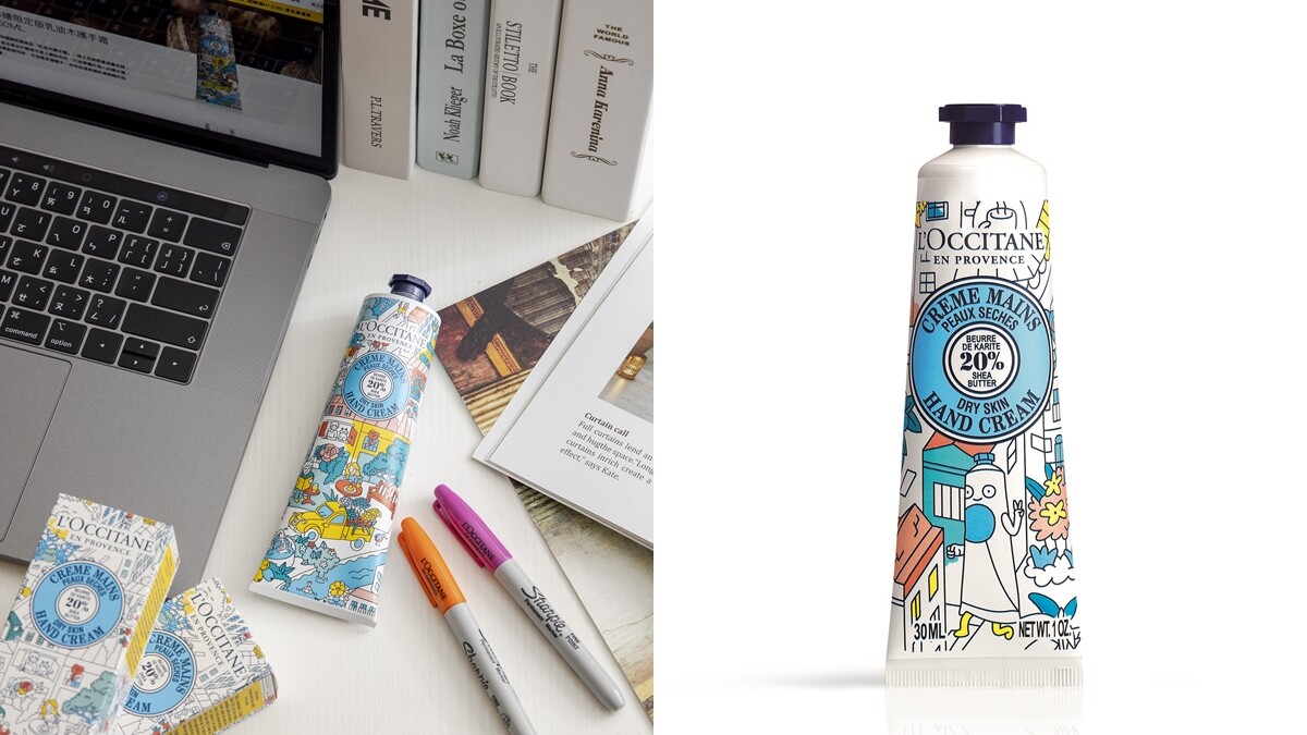史上最可愛L'OCCITANE歐舒丹 x OMY乳油木彩繪限定系列，是可以自己著色插畫包裝