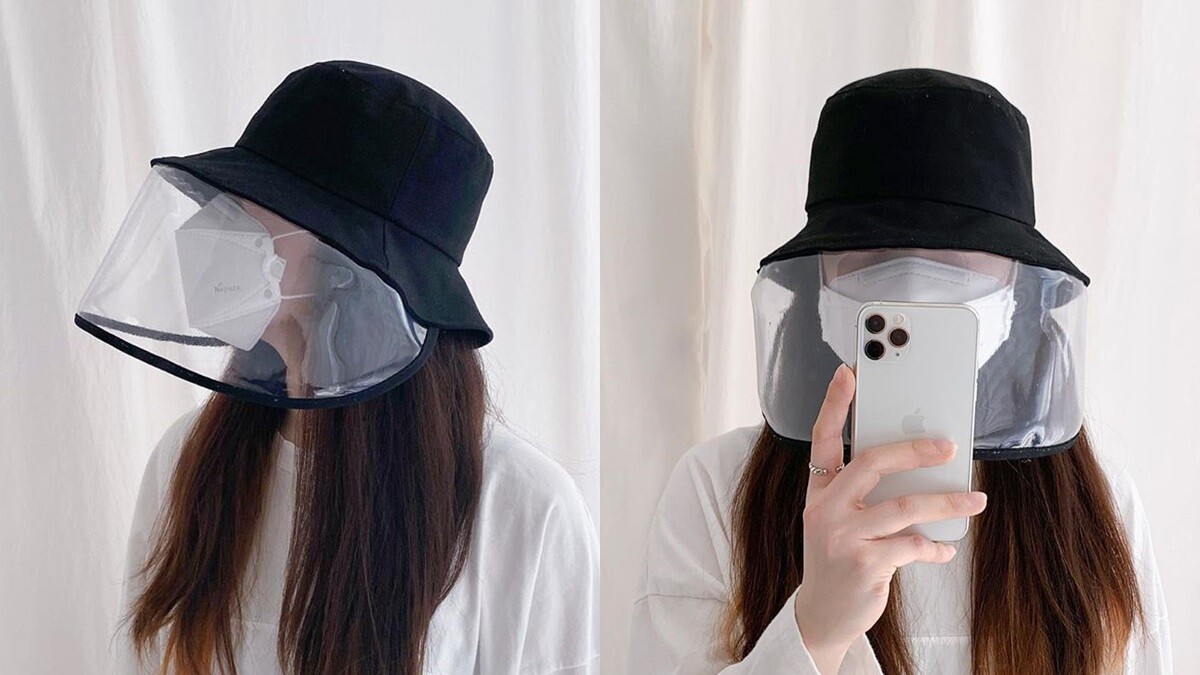 最狂防疫！韓國推「防疫帽」防止飛沫傳染，拉鍊拉開一秒變成時髦漁夫帽
