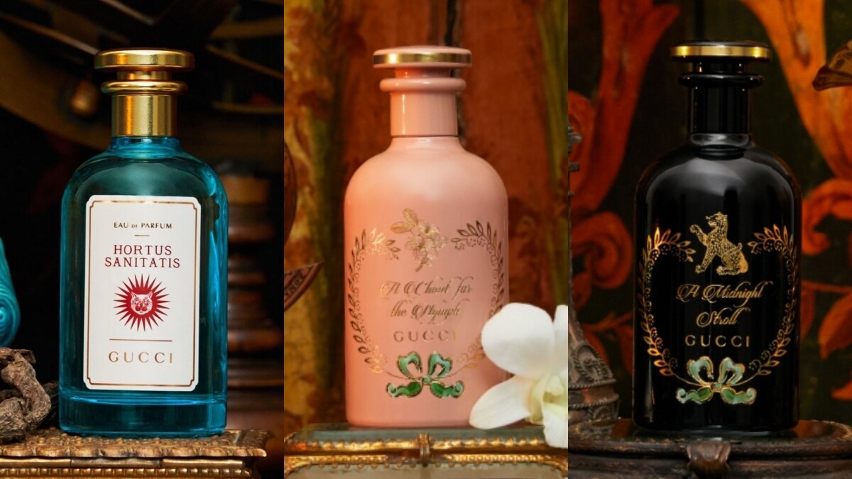 Gucci煉金士花園2020新香：宛如貓的啟蒙詩香水珍藏版、午夜香氣的夜徘迴、絕美粉紅色烤漆玻璃的仙之頌