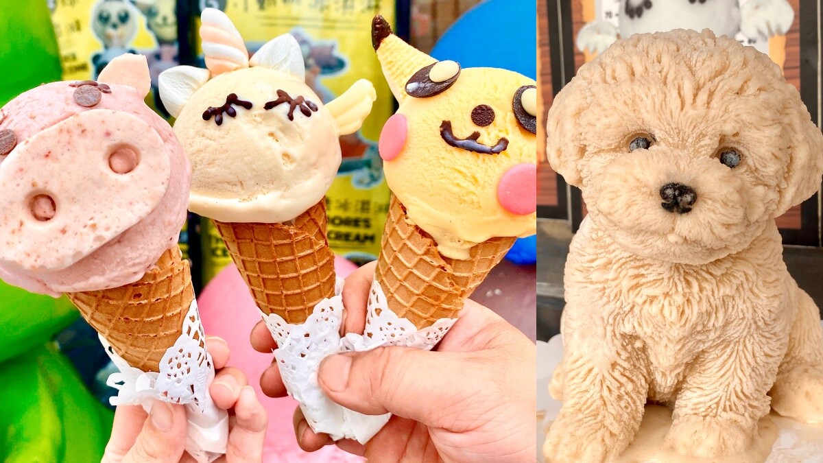 【台南冰店】餓魚咬冰必吃超萌創意冰淇淋，還有超逼真的小狗冰淇淋