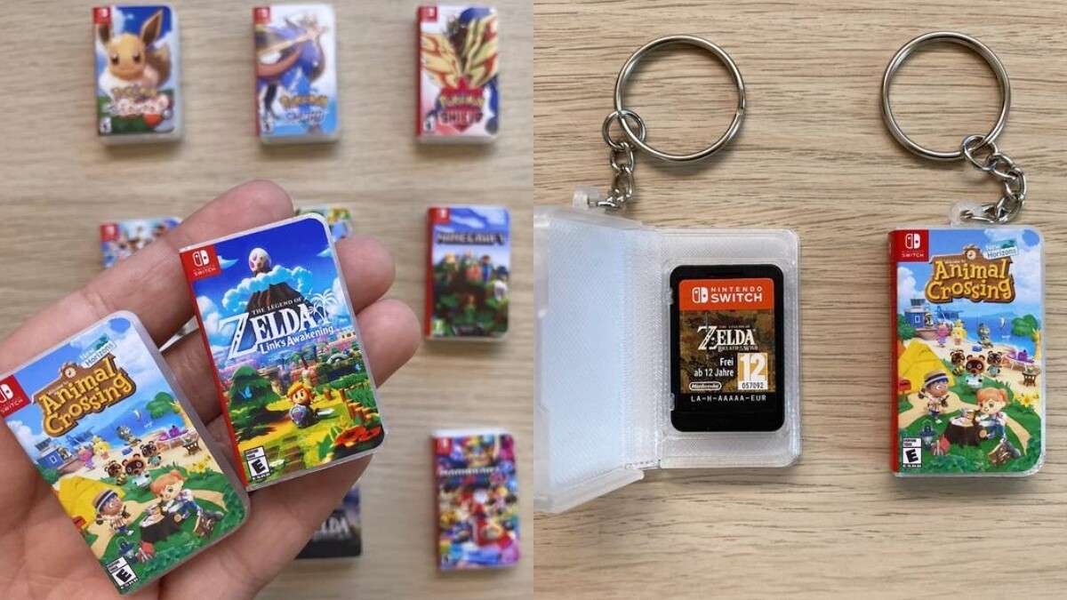 超可愛！國外推「Switch卡帶收納盒」能夠隨身攜帶遊戲片，掛在包包上不怕弄丟超方便
