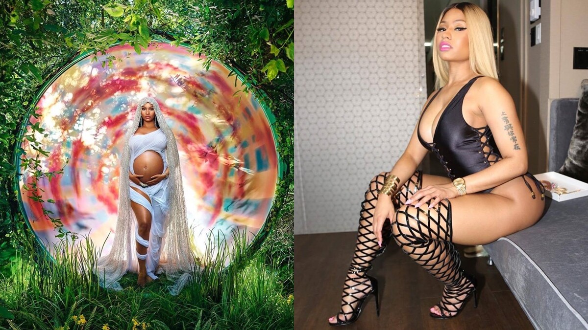 美國饒舌天后妮姬米娜Nicki Minaj懷孕了！頭戴白紗拍攝「聖母風」火辣孕照：「現在的我充滿興奮與感激！」