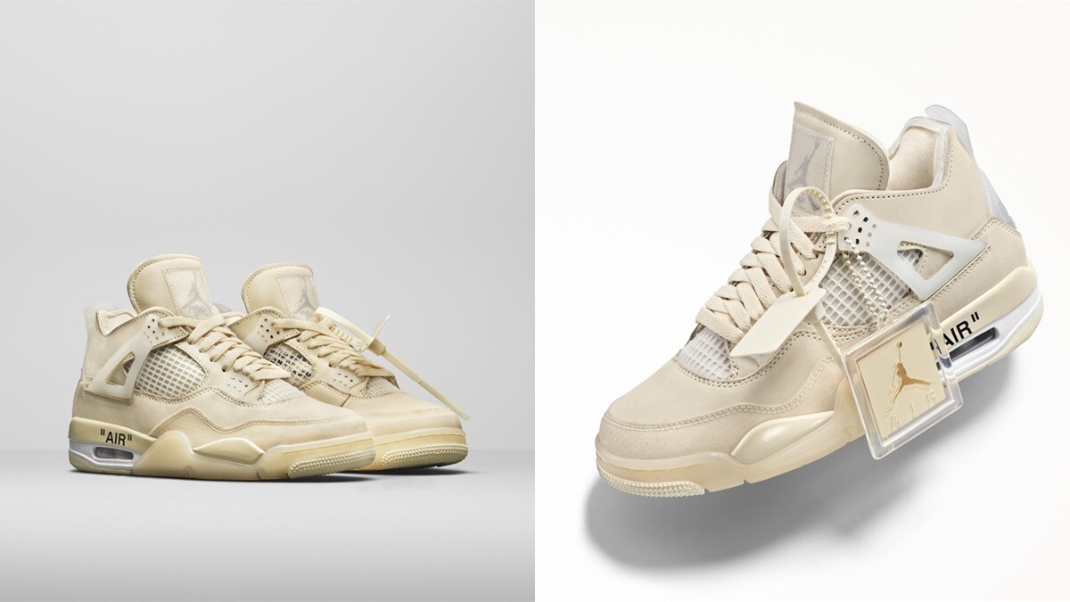 台灣將開賣！Nike聯手Off-White再推Air Jordan 4聯名球鞋，桔梗奶油色、專屬鞋帶標誌…亮點帶你一次看