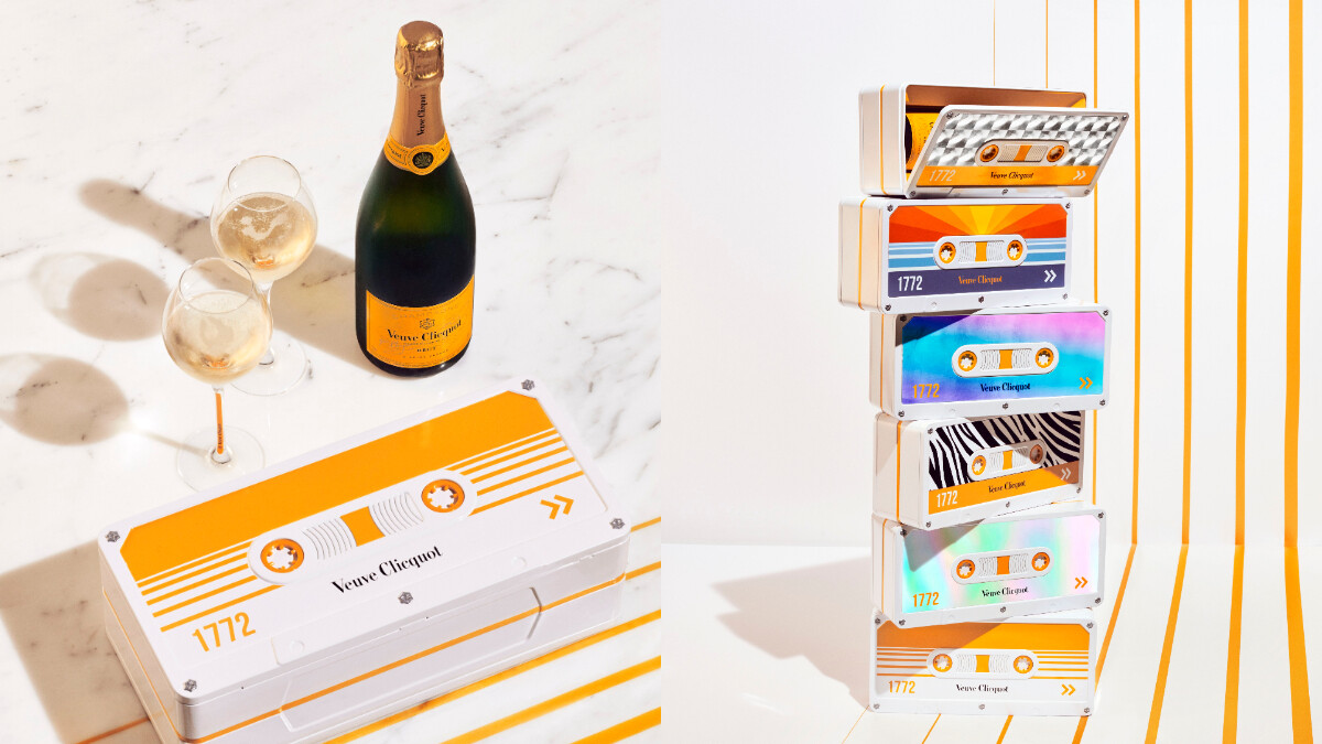 法國凱歌香檳推出限量復古錄音帶禮盒！經典凱歌黃等6款配色，打造最玩心的微醺體驗