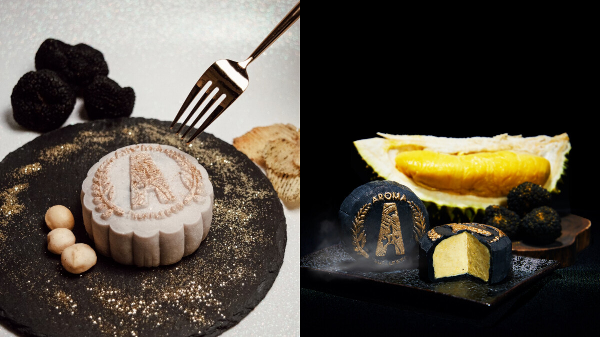 Aroma Truffle推出超狂「松露冰皮月餅」！居然有「黑松露貓山王榴槤」口味，今年最奢華的月餅就是它