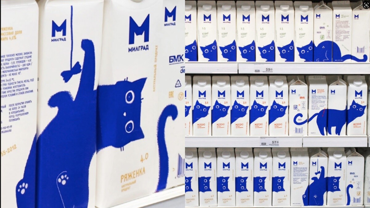 貓奴尖叫！「藍色貓咪牛奶罐」可以拼出不同造型的貓咪，躺著、歪頭模樣讓人想全包了