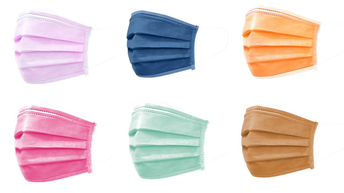美德醫療推出14款彩色口罩！薄荷綠、甜橙橘、皇室紫、太平洋灰藍通通有，喜歡特殊色口罩必收