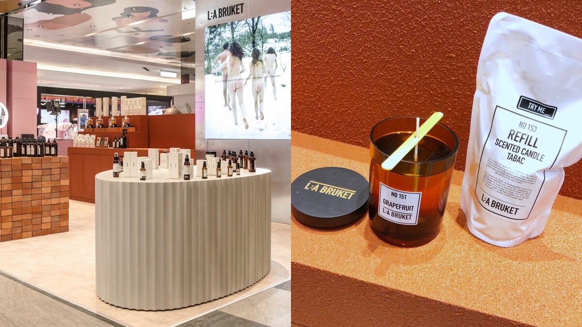 瑞典溫柔保養品牌 L:A BRUKET 台灣第一個形象專櫃就在新光A11，10項獨賣限定商品裡竟然有香氛蠟燭補充包 