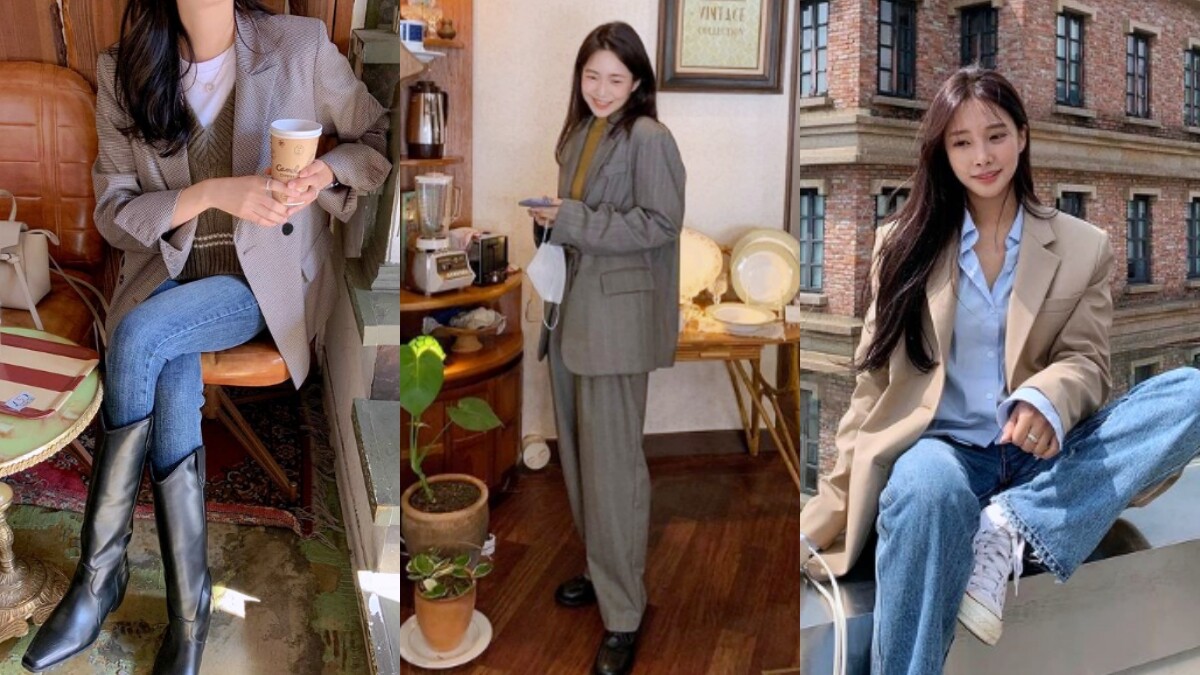 西裝外套6種穿搭公式，輕鬆掌握高質感韓系女孩造型風格 