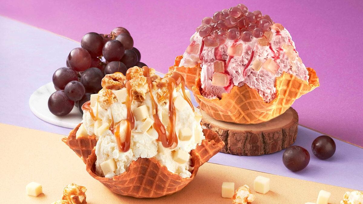 第二杯50元！COLD STONE首推巨峰葡萄冰淇淋尬葡萄珍珠、帕瑪森厚起司牛奶冰淇淋