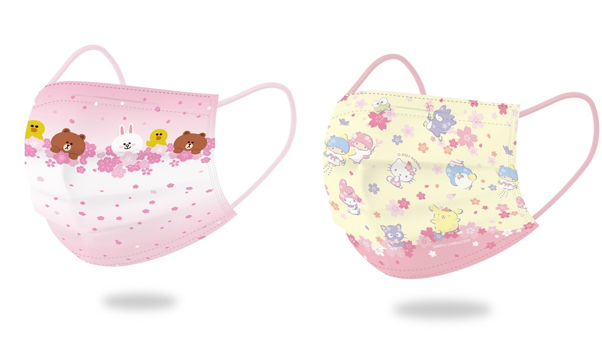 Hello Kitty、LINE FRIENDS推出春天櫻花口罩！4款粉嫩設計狂噴少女心，售價、開賣時間、販售通路一次看