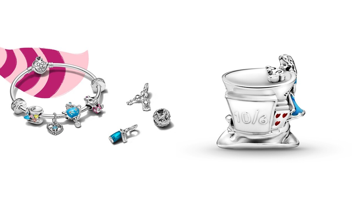 Pandora X 愛麗絲夢遊仙境聯名系列推出6款串飾、手環！全新妙妙貓釦頭手環必入手