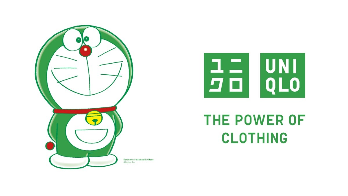 哆啦A夢變綠色！Uniqlo任命哆啦A夢為品牌永續發展大使，將在全台店鋪、網路商城現身